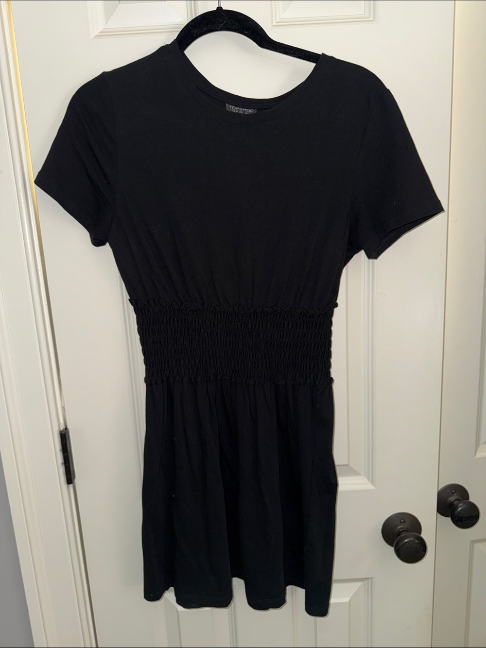 Black Short-Sleeve Tshirt Dress